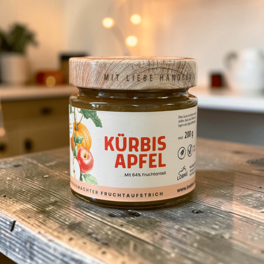 Handgemachter Kürbis-Apfel Fruchtaufstrich vom Hof