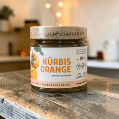 Handgemachter Kürbis-Orange Fruchtaufstrich mit Ingwer vom Hof