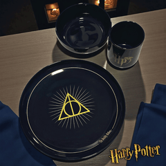 Harry Potter Geschirrset – Dunkelblau mit Goldeffekten