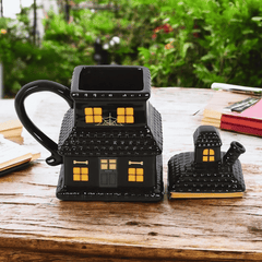 Haunted House – Spuk Tasse mit Deckel