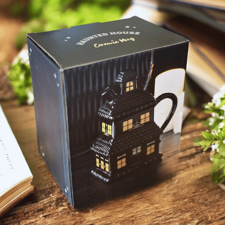 Haunted House – Spuk Tasse mit Deckel