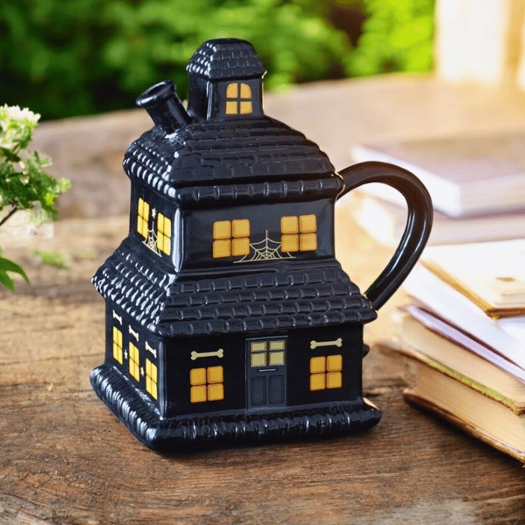 Haunted House – Spuk Tasse mit Deckel
