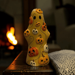 Herbert Geisterfigur mit Kürbissen – Halloween Deko 13,5 cm