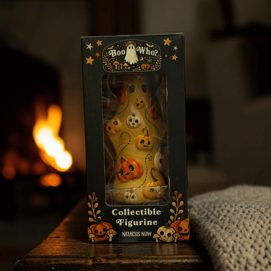Herbert Geisterfigur mit Kürbissen – Halloween Deko 13,5 cm
