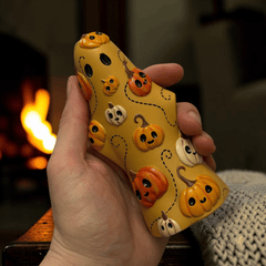 Herbert Geisterfigur mit Kürbissen – Halloween Deko 13,5 cm