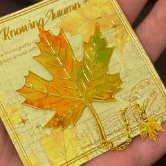 Herbst Blatt Lesezeichen – Filigrane Metall-Buchdeko in Gold