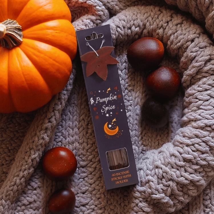 Herbst Räucherstäbchen mit Halter – wählbares Design - Pumpkin Spice