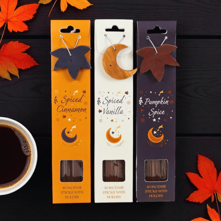 Herbst Räucherstäbchen mit Halter – wählbares Design