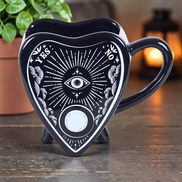Planchette Tasse in Zeiger-Form mit Sternenmotiv