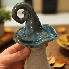 Hexen Pilze aus Keramik – 3er Set in mystischen Herbstfarben