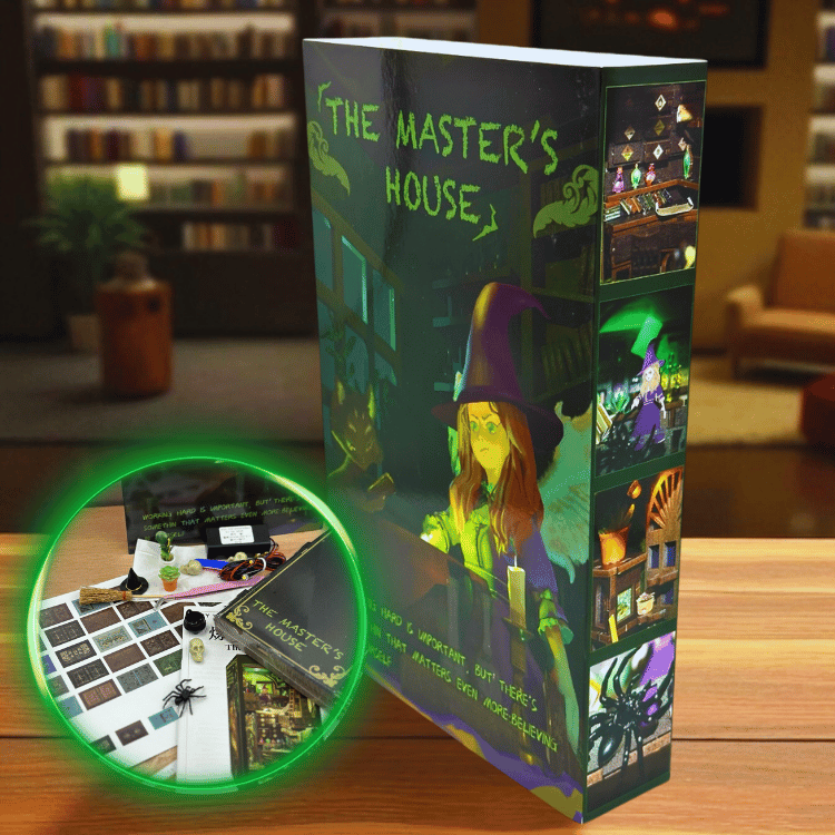 Book Nook Diorama – Leuchtende Miniaturwelt fürs Bücherregal (4 Designs zur Auswahl)