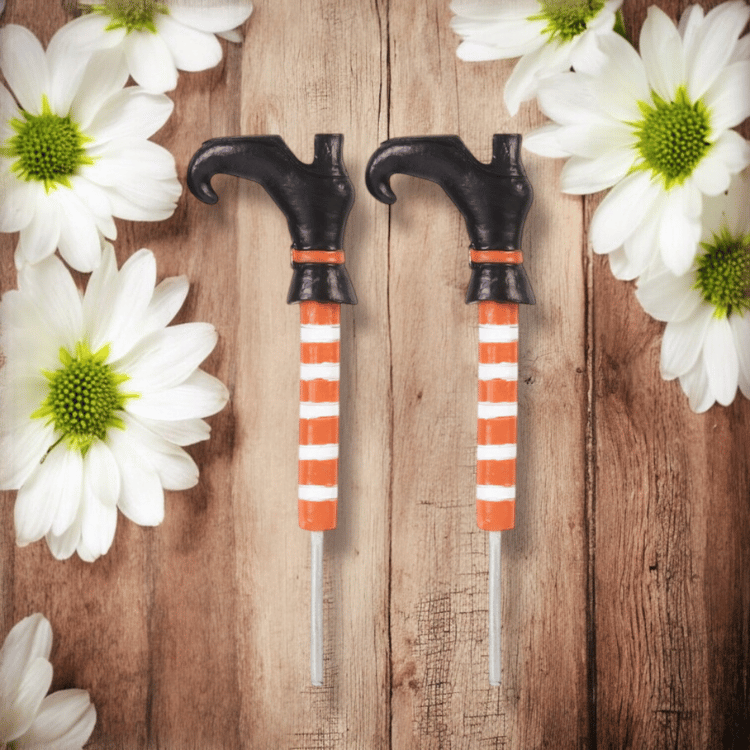 Hexenbein Pflanztopf-Deko - 2er Set