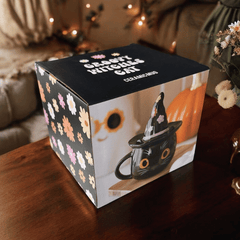 Hexenkatze – Tasse mit Deckel