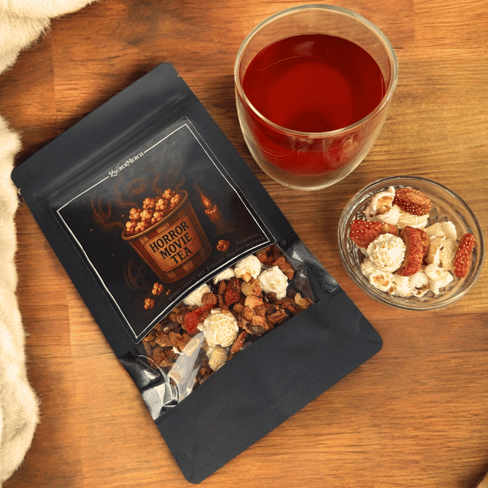 Horror Movie Tea – Früchtetee mit Erdbeer-Popcorn-Geschmack | Limitierter Halloween Tee