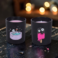 Summerween Duftkerzen Bundle – Kokos und Schwarzkirsche-Vanille im Glas (2er Set)