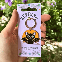 Katze & Mond Schlüsselanhänger