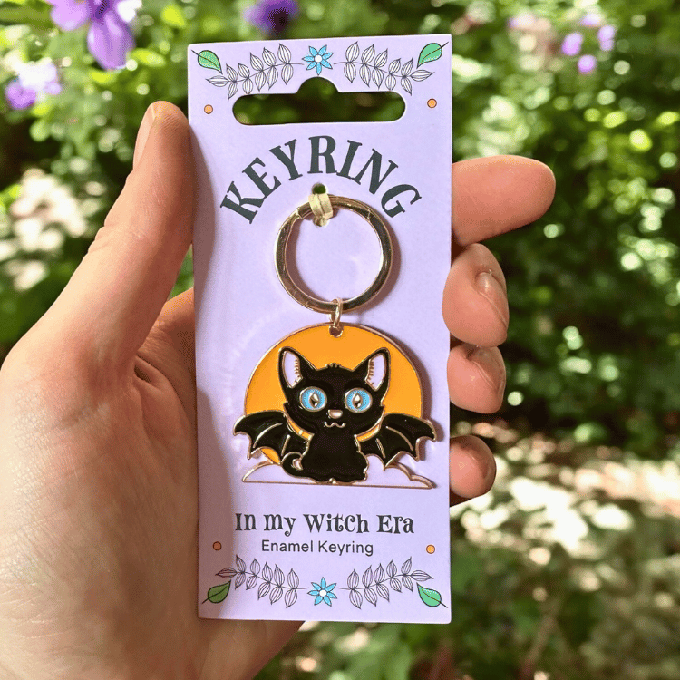 Katze & Mond Schlüsselanhänger