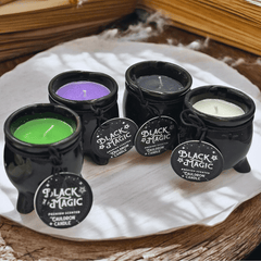 Kessel Duftkerzen Set – 4er Pack im Hexenkessel-Look