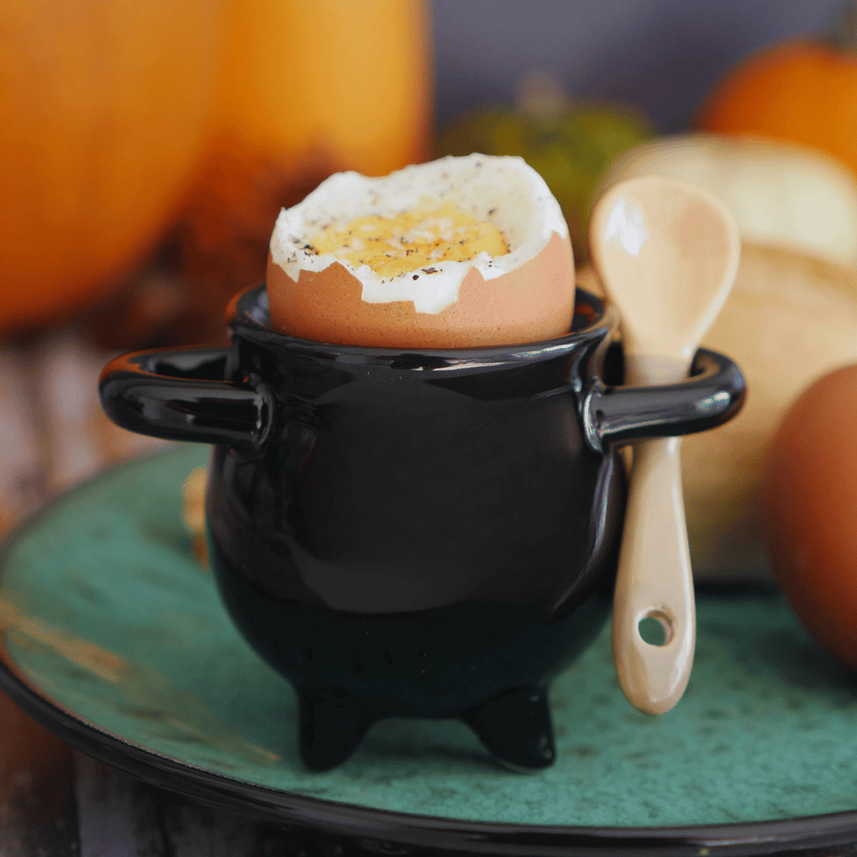 Kessel Eierbecher mit Besenlöffel - Set