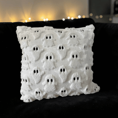 Halloween Geister Kissen - kuschlig weiß