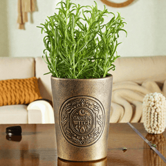 Garden Witch Blumentopf – Terrakotta in Bronzeoptik für Kräuter und Sukkulenten