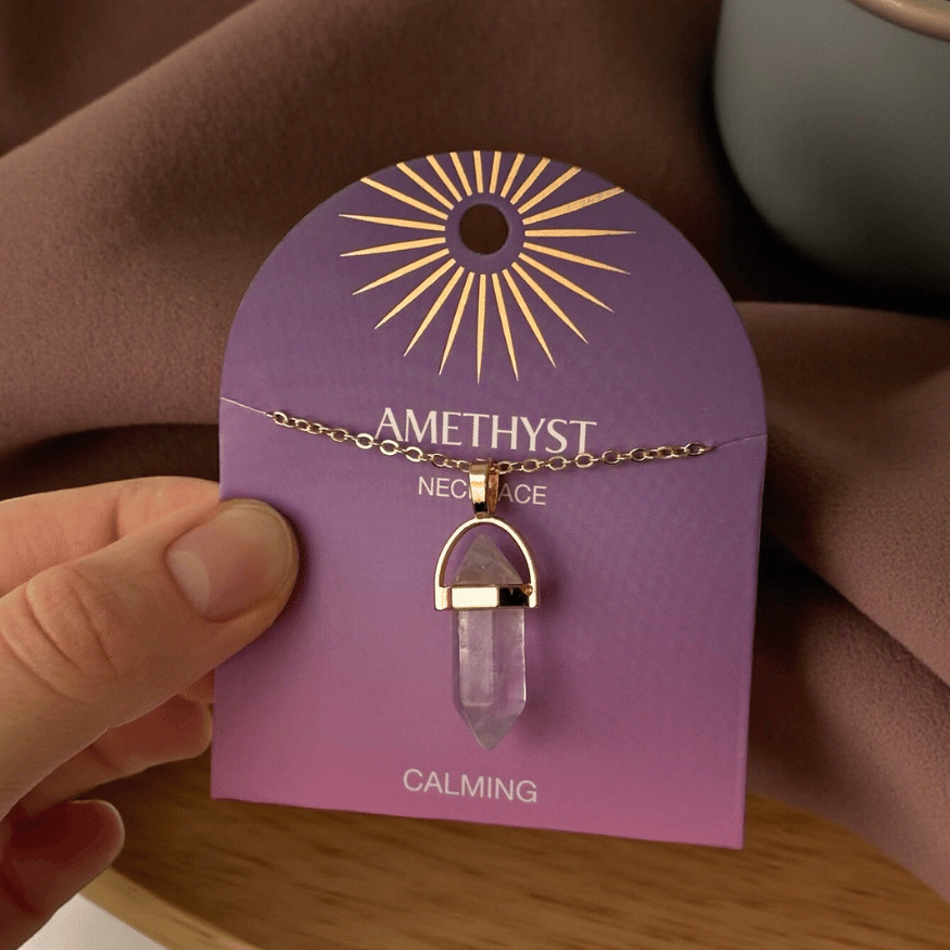 Kristall-Anhänger – Edelstahlketten mit echten Steinen für Winter & Geschenkideen