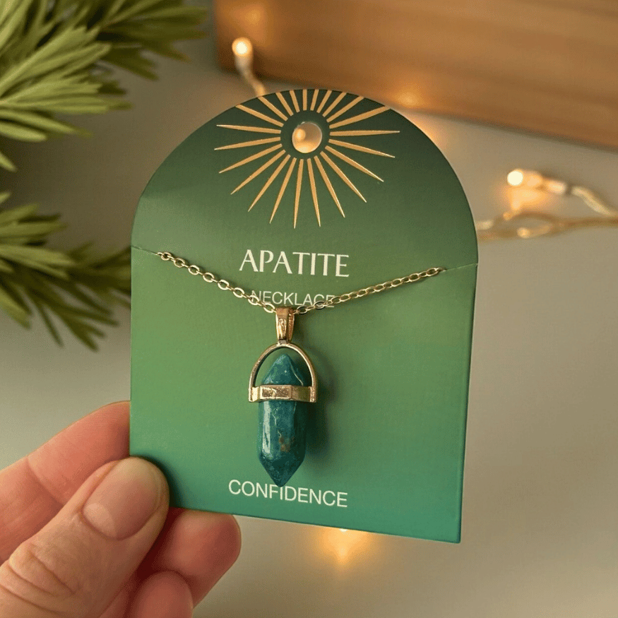 Kristall-Anhänger – Edelstahlketten mit echten Steinen für Winter & Geschenkideen