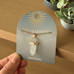 Kristall-Anhänger – Edelstahlketten mit echten Steinen für Winter & Geschenkideen