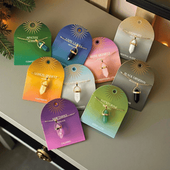 Kristall-Anhänger – Edelstahlketten mit echten Steinen für Winter & Geschenkideen