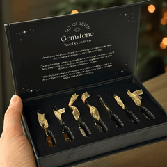 Kristall-Baumschmuck Set – 7 Edelsteine für Harmonie & Weihnachtsenergie