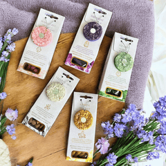 Kristall-Räucherkegel Set mit Halter – 5 Sorten