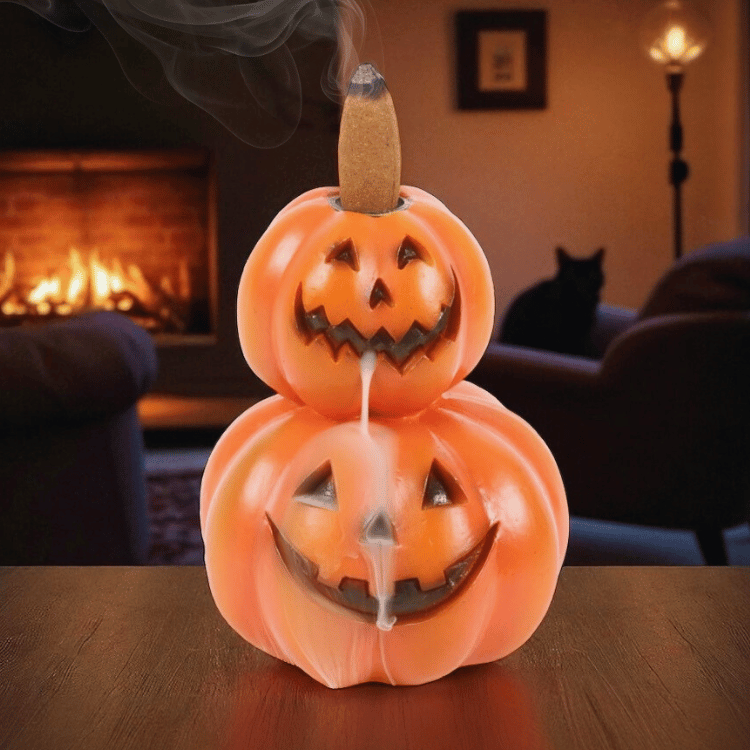 Kürbis Backflow Räucherkegelhalter – Spooky Halloween Deko