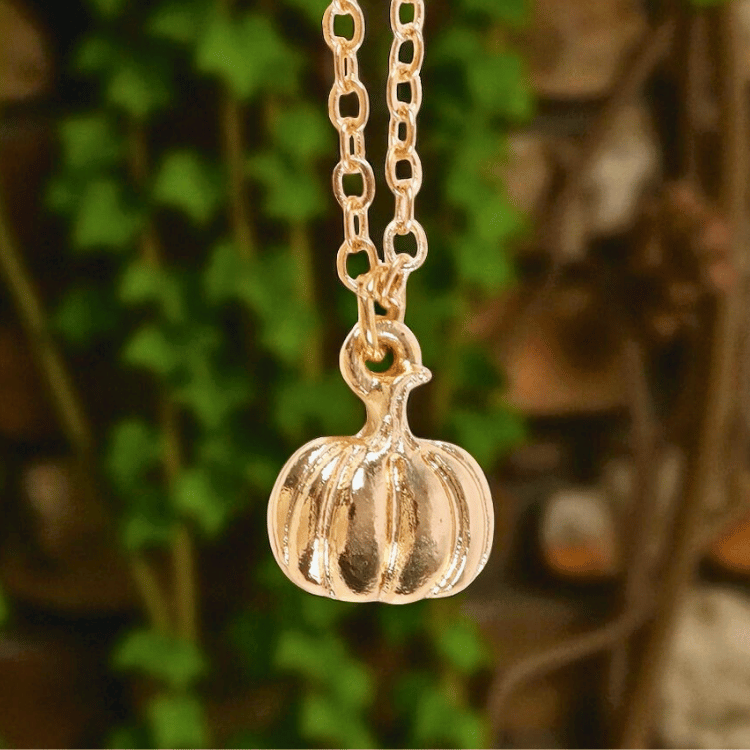 Kürbis Kette – mit Karte für den Herbst