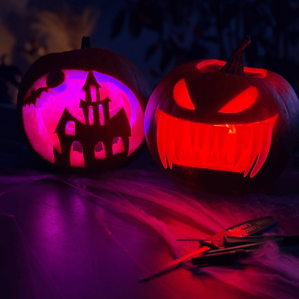 Deluxe Pumpkin Light mit Fernbedienung – 15 Farben & Timer für Halloween-Kürbisse