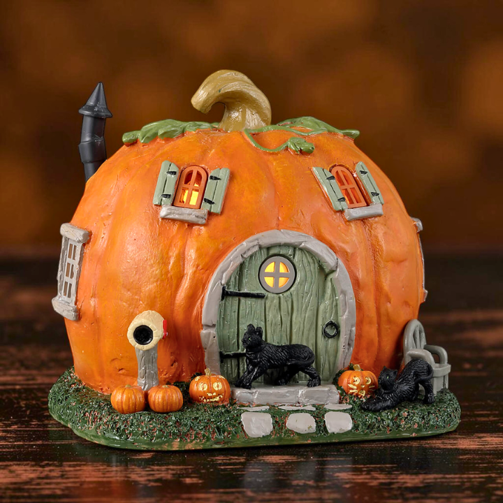 Pumpkin Cottage – Beleuchtetes Kürbishaus Spooky Regal Deko