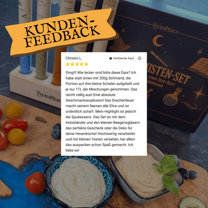 Alchemisten-Set - 5er Gewürz- und Dipset im Reagenzglas