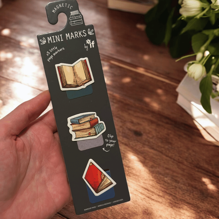Lesezeichen Set "Books" – Magnetische Buchclips (3 Stück)