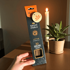 Sacred Chakra Räucherstäbchen mit Holzhalter – 40 Sticks für Balance & Achtsamkeit