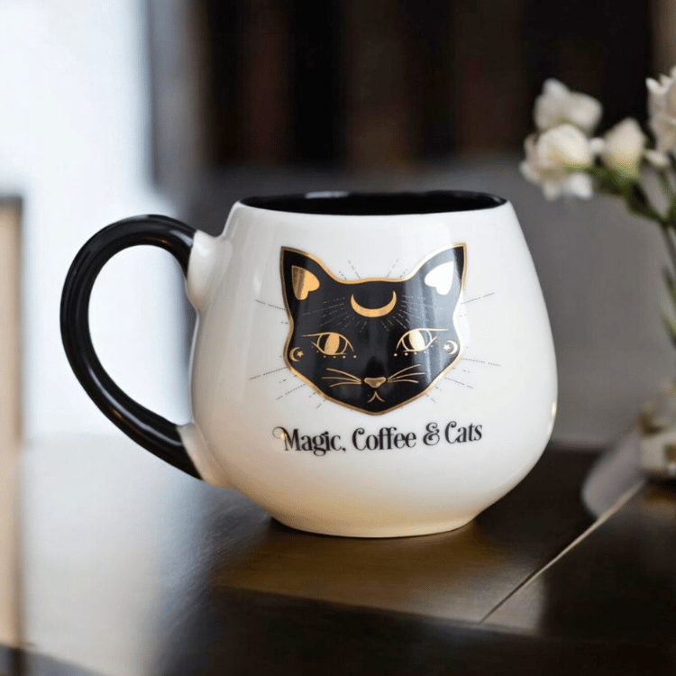 Magie, Kaffee & Katzen – Runde Tasse