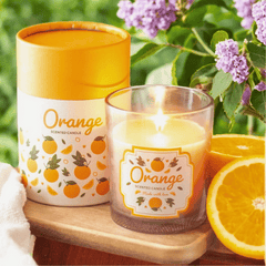 Magische Frucht-Duftkerze – Erdbeere, Orange oder Zitrone