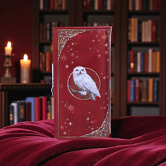 Magische Schneeule Geldbörse – Flügel als Verschluss