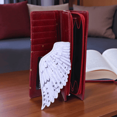 Magische Schneeule Geldbörse – Flügel als Verschluss