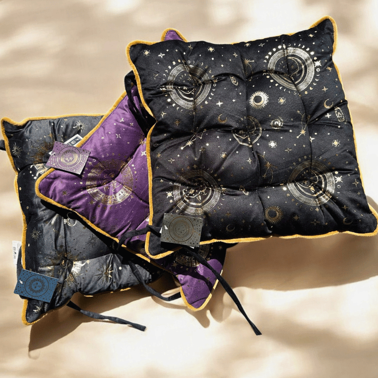 Magische Sitzkissen – 3er Set mit Sternen & Mond-Design
