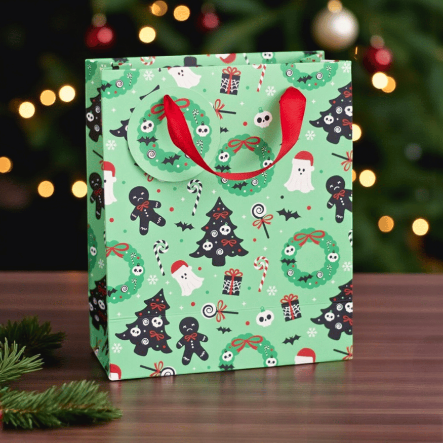 Merry Creepmas Geschenktüte – Spooky Weihnachts-Design
