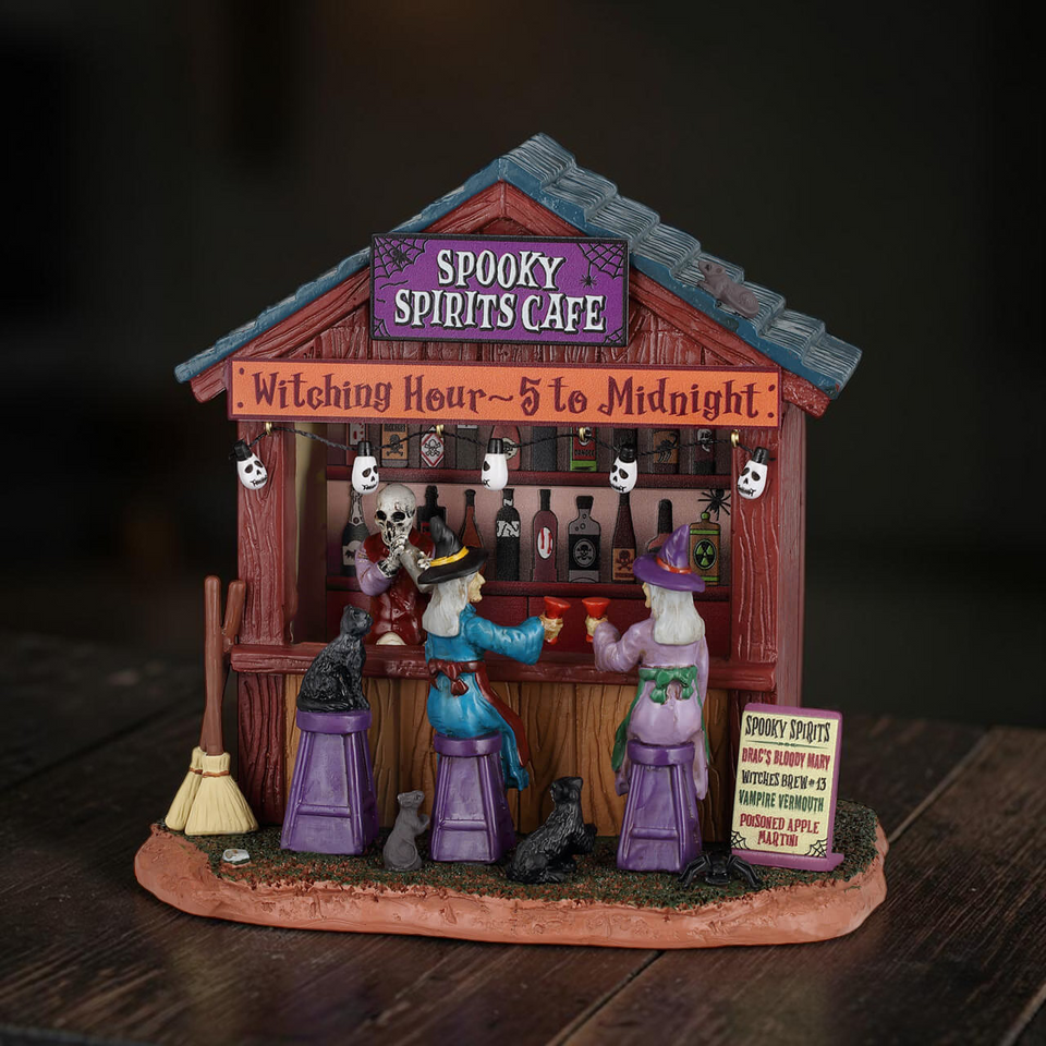Spooky Spirits Café – Beleuchtetes Hexen Café Spooky Regal Deko