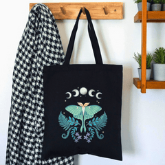 Mondmotte Tote Bag – Mystische Tasche mit Mondmotiv