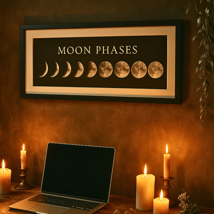 Mondphasen Wandbild