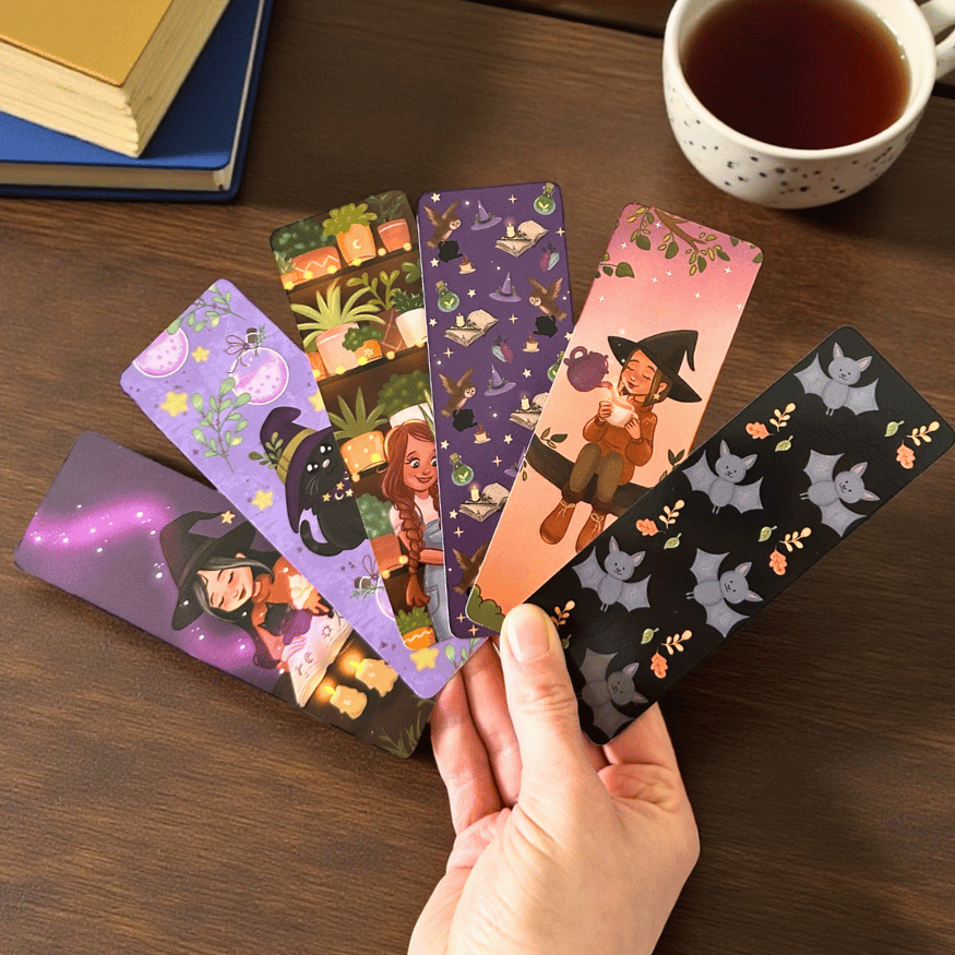 MoonElly Lesezeichen – Witchy & Cozy (6 Varianten)