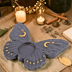 Witchy Motte Teelichthalter – goldene Monde und Sterne für Kerzenlicht