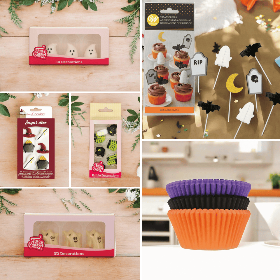 Halloween Backset – Muffin & Cupcake Deko mit Geistern & Magie